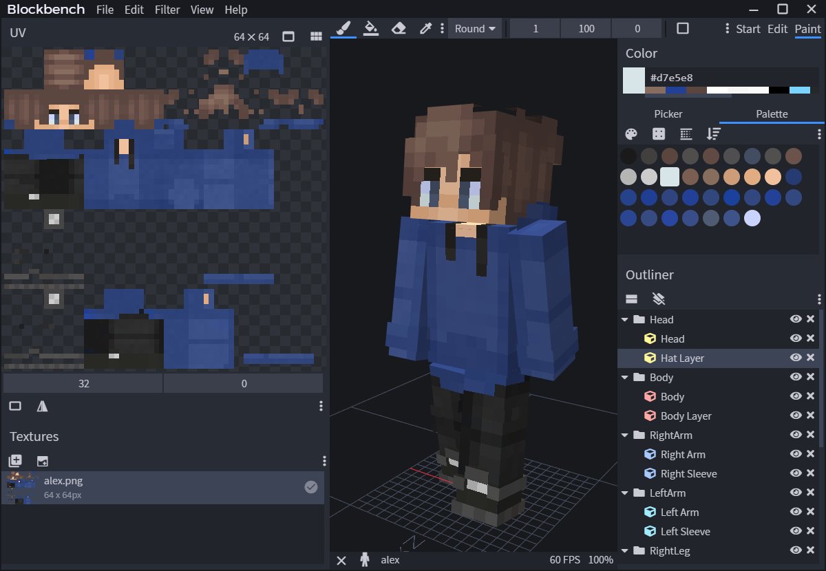 Skins and Skin Editor for Minecraft