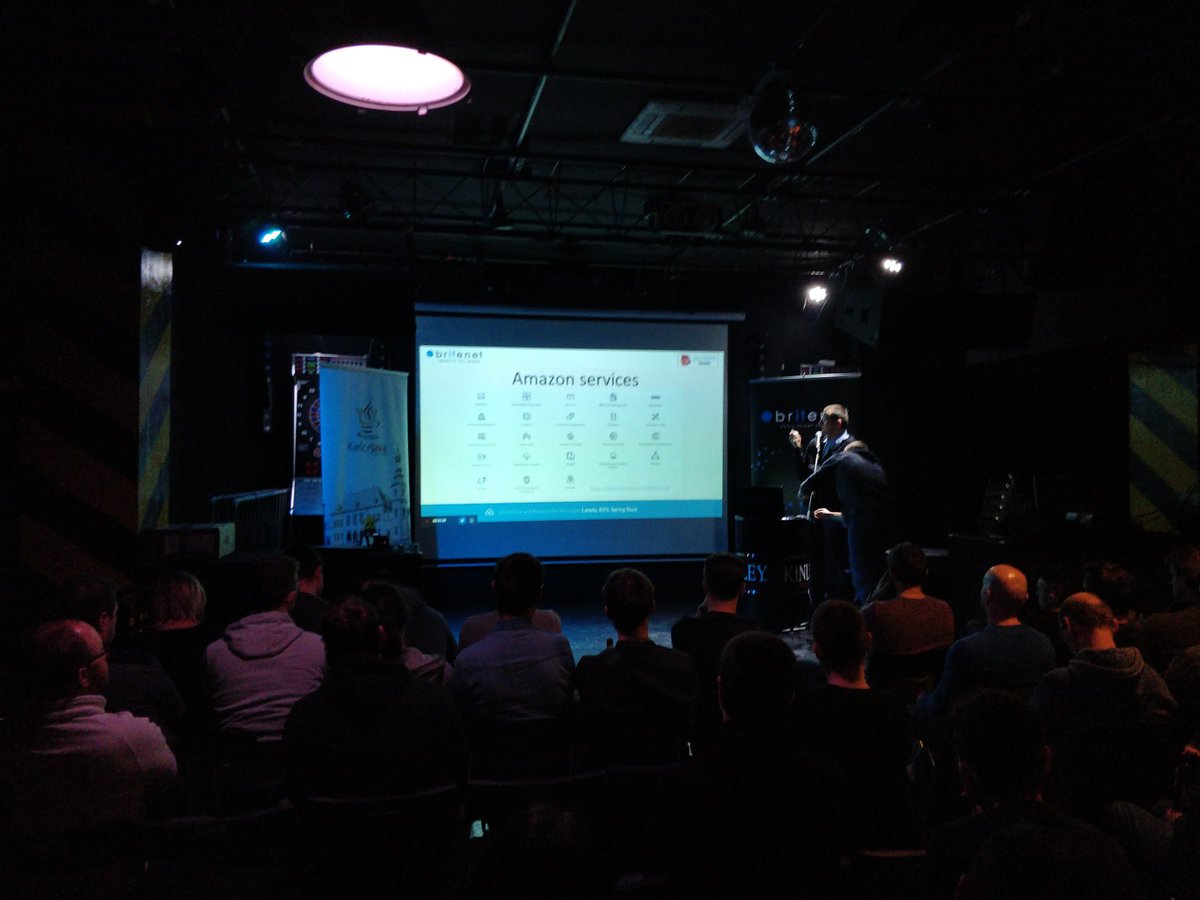 MOlesinski's tweet image. #kielcejava informative talk about AWS by Tomasz Drzazga