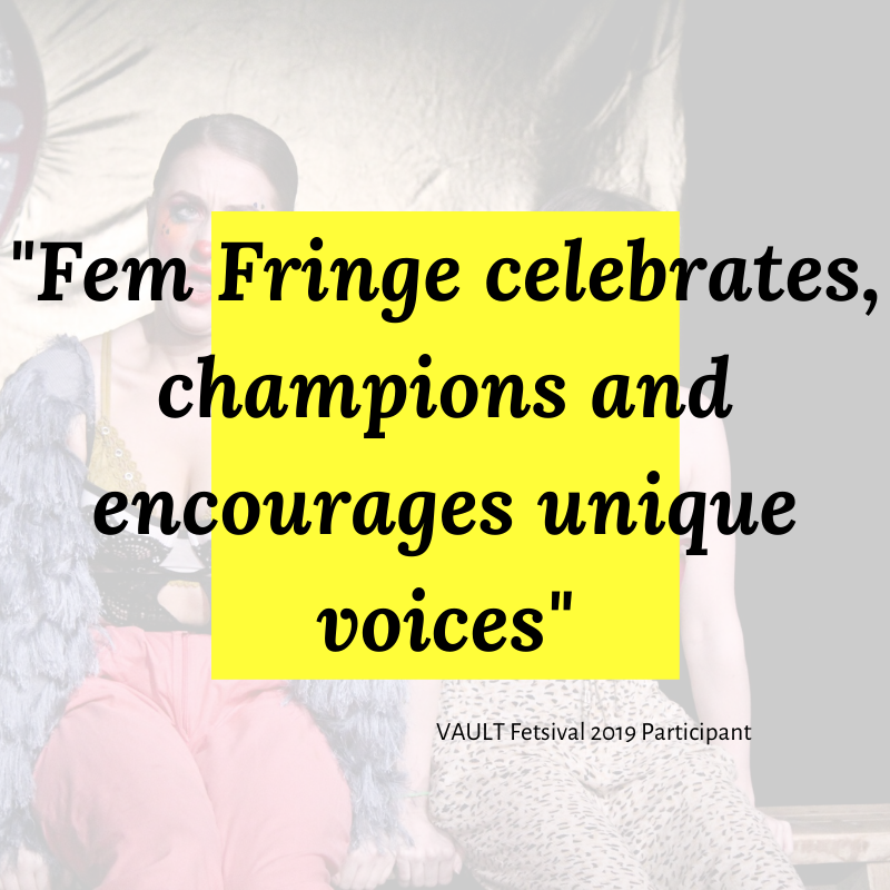 Some of last year's participants and audience members had lovely things to say about us 😍 Get your tickets to our @VAULTFestival showcases now to avoid missing out on all the fun - vaultfestival.com/whats-on/femfr…