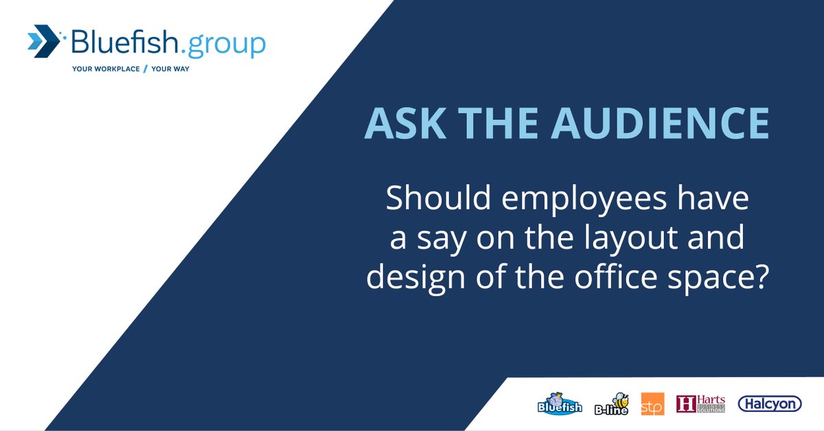 BluefishOffice's tweet photo. #DidYouKnow that employees who have more control over the layout &amp; design of their workspace are healthier &amp; happier in the office?

What are your thoughts on allowing employees to have a say on the layout &amp; design of the office space?

#OfficeWorkers #OfficeSpace #OfficeDesign https://t.co/HjzmY5DAUh