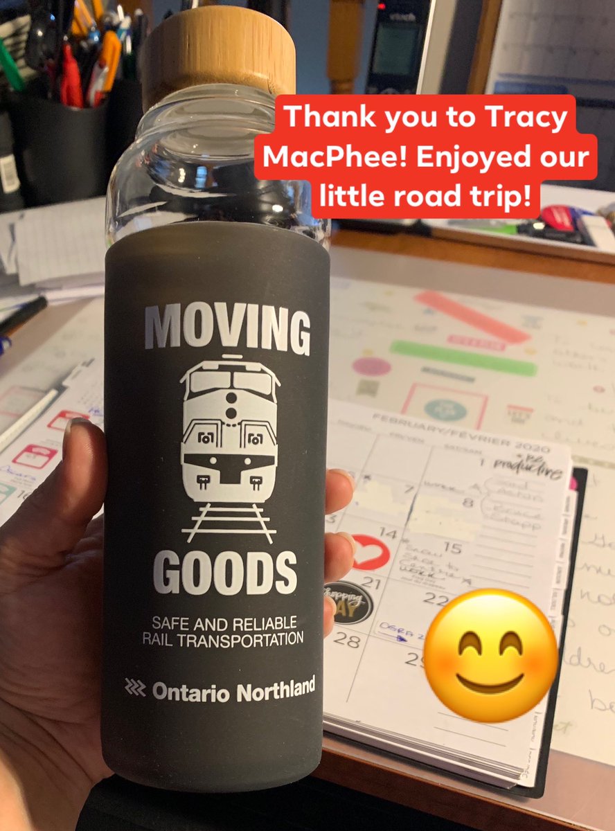 cheryltfort's tweet photo. Enjoyed our road trip last week Tracy MacPhee! Thank you for the water bottle, love it! @OntNorthland #ontarionorthland #movinggoods #lovewhereyoulive  #hornepayne  #travel #comenorth  #roadtrip https://t.co/dRPl8txpS2