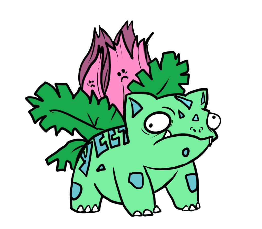 derpemon807's tweet photo. Welcome to Derpemon. 
.
.
.
.
#FANART #pokemon #procreate #PokemonSwordandShield #art #venusaur https://t.co/wznxs6DDMq