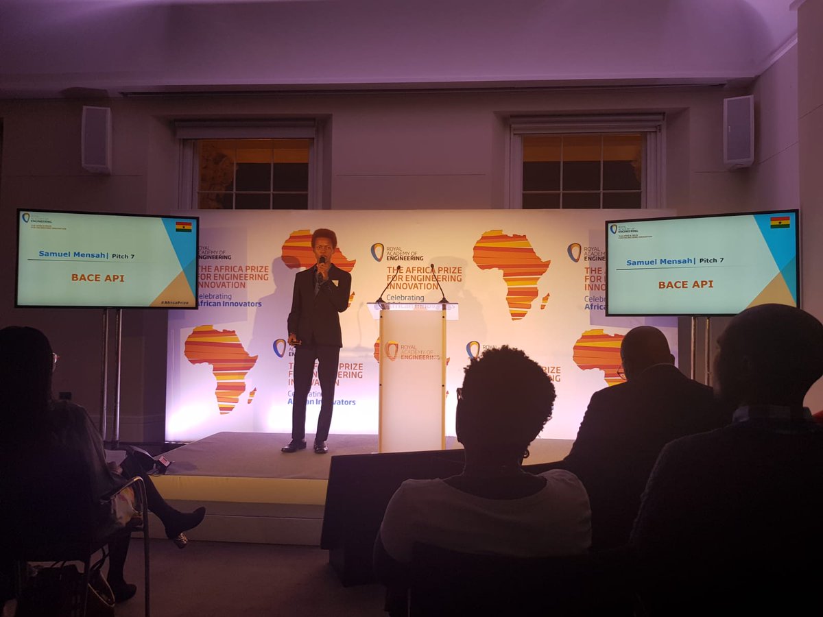 RAEngGlobal's tweet photo. Samuel Mensah is part of the team behind @bacehq API - a system that uses facial recognition technology to verify identities and prevent financial and online identity fraud. https://t.co/ZJphyvANdx #AfricaPrize https://t.co/0C3OOJjmOy