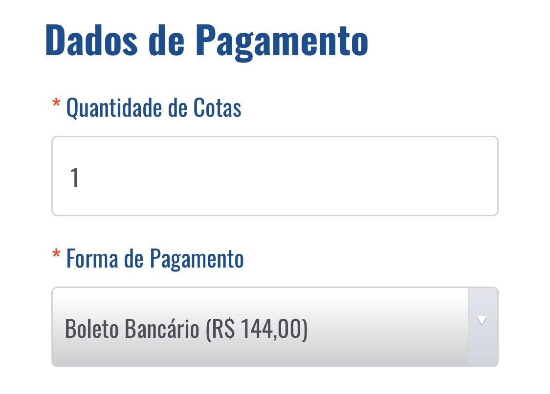 samuelvenancio's tweet photo. Cruzeiro liberou a opção de boleto bancário para o Sócio “Reconstrução”. Valor único de R$144,00 >>> https://t.co/BVm9MLcLqV https://t.co/uBhfmCHKtF