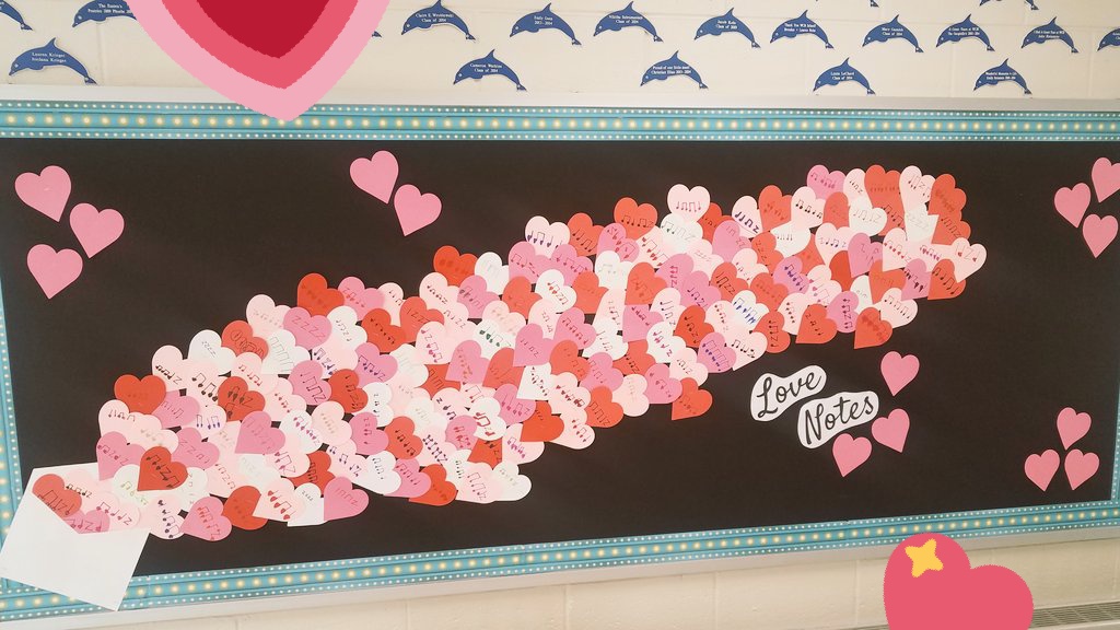 MrsHalatMusic's tweet photo. Love is already in the air at WCB! 2nd grade is reading, writing &amp; playing ta, ti-ti &amp; shh. They wrote me 172 (4 beat) love notes! @EWRSDArts #lovenotes https://t.co/zMg3HM7xZi
