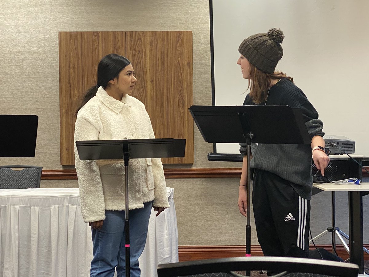 andyplaywright's tweet photo. Final rehearsal of The Tale of Noah's Wife.  Come see the concert reading tomorrow at 1 pm:  Orpheum Theatre, Zabel Studio.  KCACTF, Sioux Falls, South Dakota.  #kcactf5 https://t.co/2H8D4KwiGW