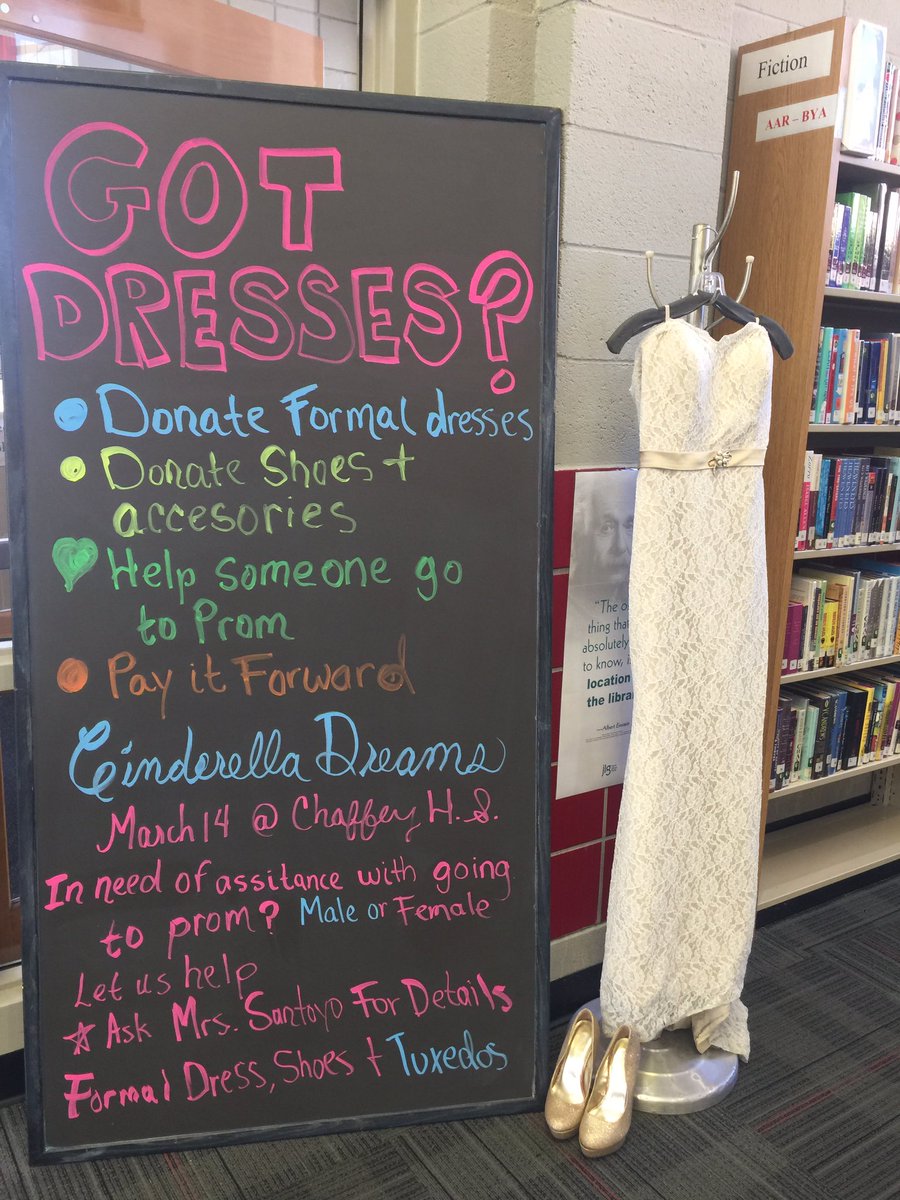 ehsBookBlast's tweet image. GOT DRESSES? “Cinderella Dreams” event is just around the corner. Donate your gently used formal dresses to someone in need. Make someone’s dream come true!
@etiwandalibrary @ChaffeyLearning @EtiwandaRed @ehs_guidance Thank you 4 your donations @nothingbundt @wetzelspretzels