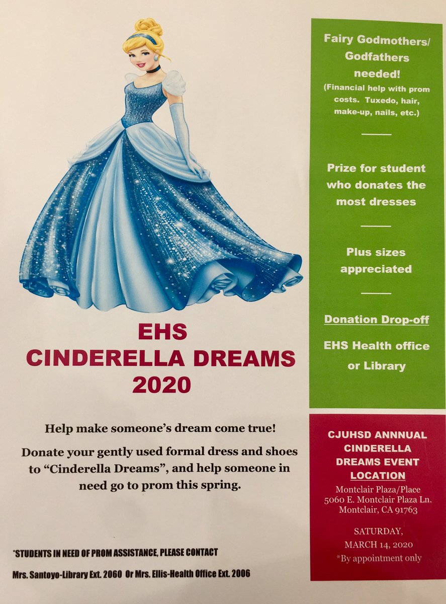 ehsBookBlast's tweet image. GOT DRESSES? “Cinderella Dreams” event is just around the corner. Donate your gently used formal dresses to someone in need. Make someone’s dream come true!
@etiwandalibrary @ChaffeyLearning @EtiwandaRed @ehs_guidance Thank you 4 your donations @nothingbundt @wetzelspretzels