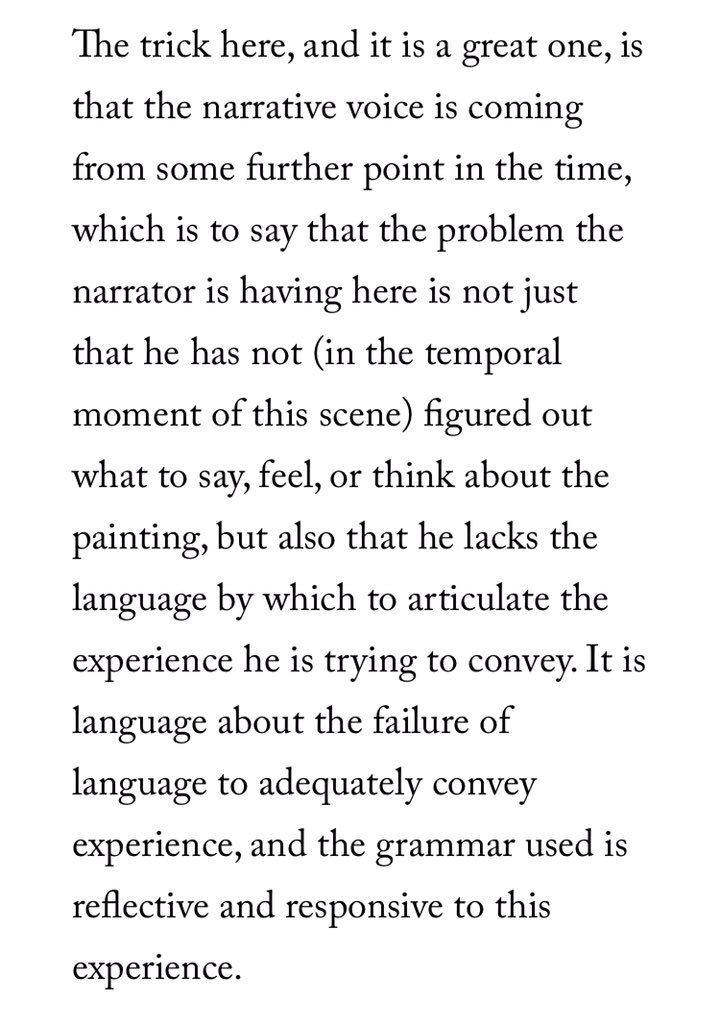 “It is language about the failure of language to adequately convey experience, and the grammar used is reflective and responsive to this experience.” Jesus.