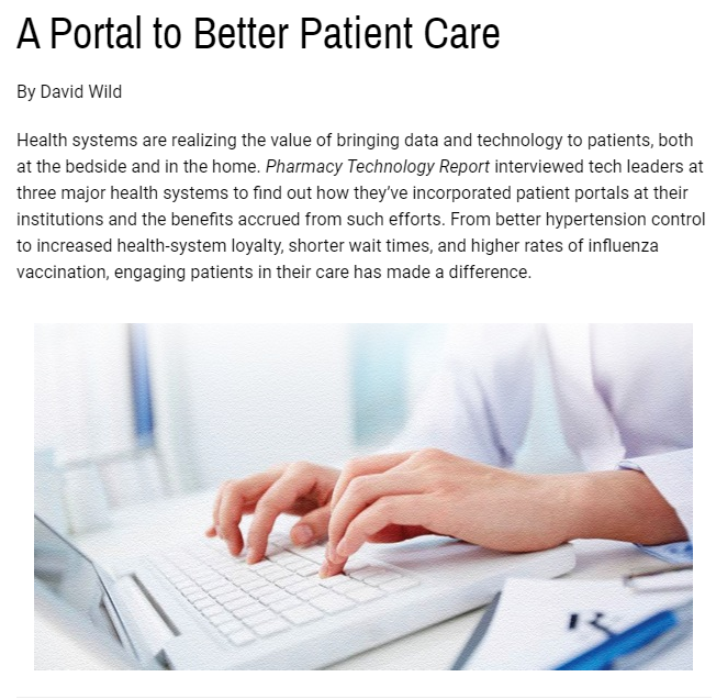Excited to see <a href="/OchsnerHealth/">Ochsner Health</a> and long-time #digitalhealth trailblazer Valentina Williams, PharmD, featured in Pharmacy Technology Report: pharmacytechnologyreport.com/Informatics/Ar…