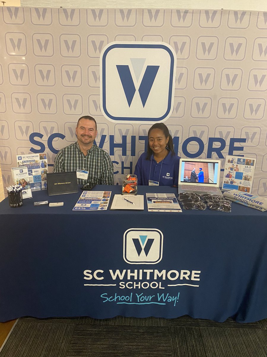 SCWS1's tweet image. We are excited to be exhibitors at the Palmetto State School Counselor Association Conference in Myrtle Beach, SC! Stop by our table and learn about SC Whitmore! #SchoolYourWay #PSSCA2020