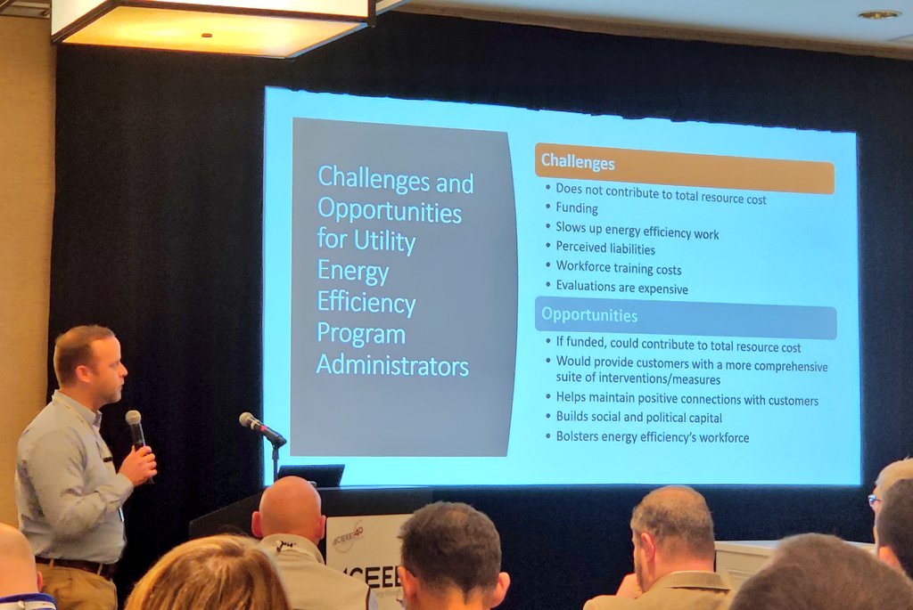 ACEEEdc's tweet photo. .@optenergy Mark Kravatz touches on opportunities #utilities have including co-funding #energyefficiency programs by leveraging #health dollars if they are available. #CHEE2020 https://t.co/vUmjriSuTE