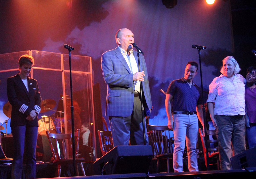 Joel Hatch on stage at the Concert for Gander 