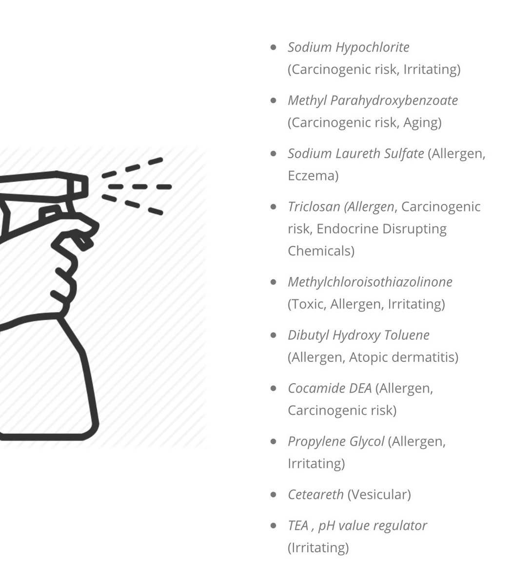 Eleclean_eu's tweet photo. Those are chemical compounts that are added in #disinfectant you have at your home.
Do you know what those chemicals are affecting health? 😨

None of them exist in #Eleclean disinfectant device. ✨
#safe #ecofriendly #sustainable #allergycare https://t.co/pPqHz0IXq6