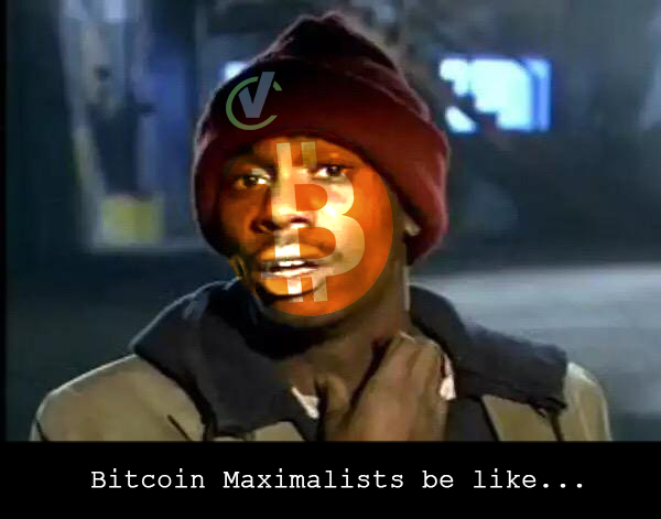 vantagecode's tweet photo. @udiWertheimer Really though aren't the #maxi's very vocal against every other project and insist that BTC can do all the things any other chains can do and therefore the other chains are all sh!t?  "Maxi" seem like more than just a hodler  @VantageCrypto https://t.co/9Wnklm94jh