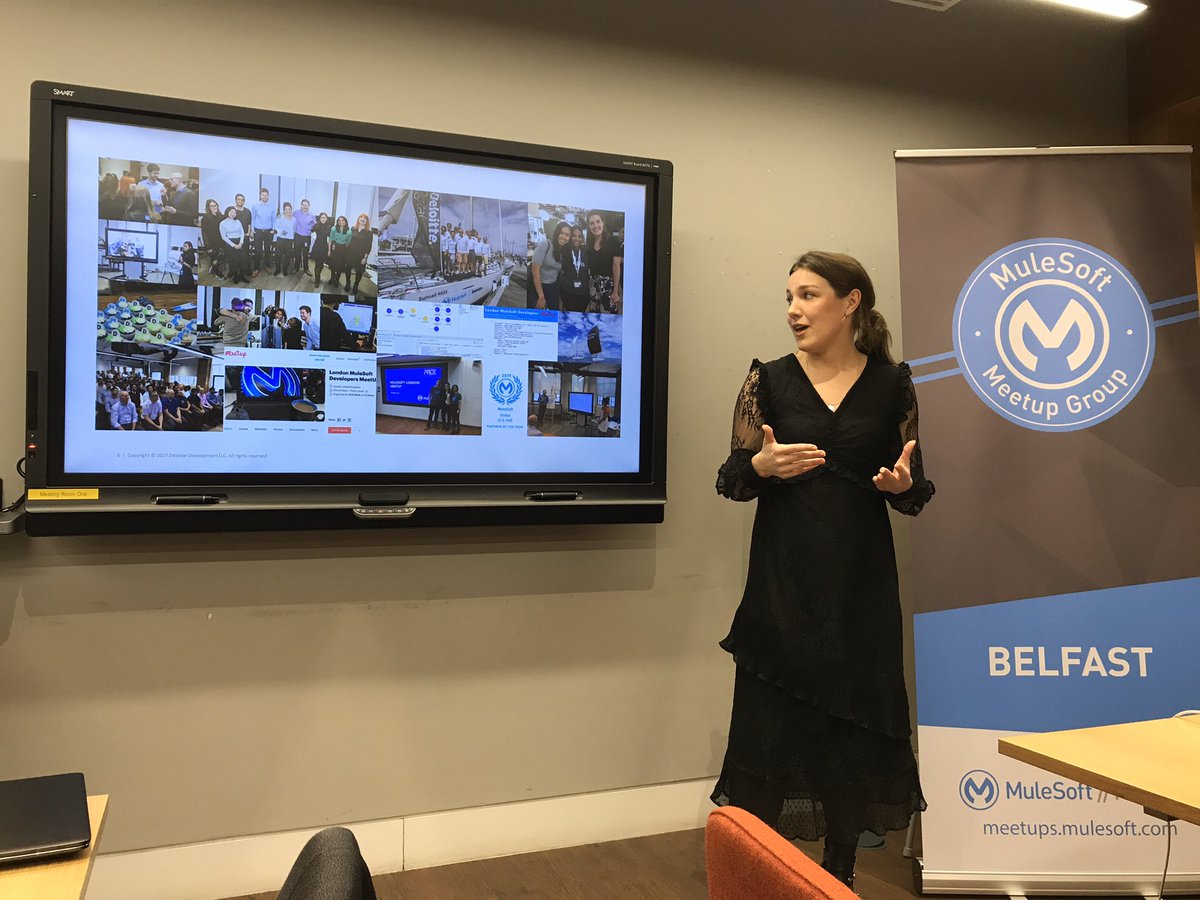 dessskris's tweet photo. Inspiring & relatable story from Tereze about her journey as a MuleSoft Developer to starting a community called Codename: MAXINE! #MuleMeetup #Belfast #MuleSoft #CodenameMAXINE #womenintech https://t.co/Les9C5HUWq