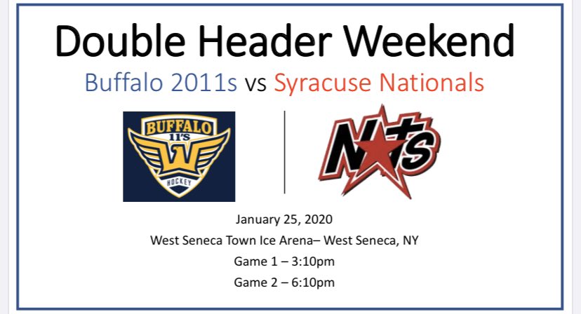 WSYHA2011's tweet photo. We’re back at this weekend with a double header on Saturday against the Syracuse Nationals.
#GoWingsGo
#OperationDomination https://t.co/xNA6KUf2A2