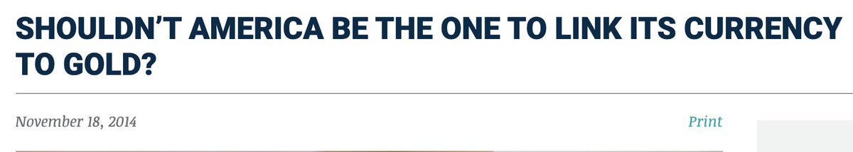 2014 speech "It is so nice to be with like-minded people who understand that we need fundamental monetary reform. It’s so comfortable to be among those seeking an alternative to central banking, which increasingly seems like central planning."  https://www.atlasnetwork.org/news/article/shouldnt-america-be-the-one-to-link-its-currency-to-gold-by-dr.-judy-shelto
