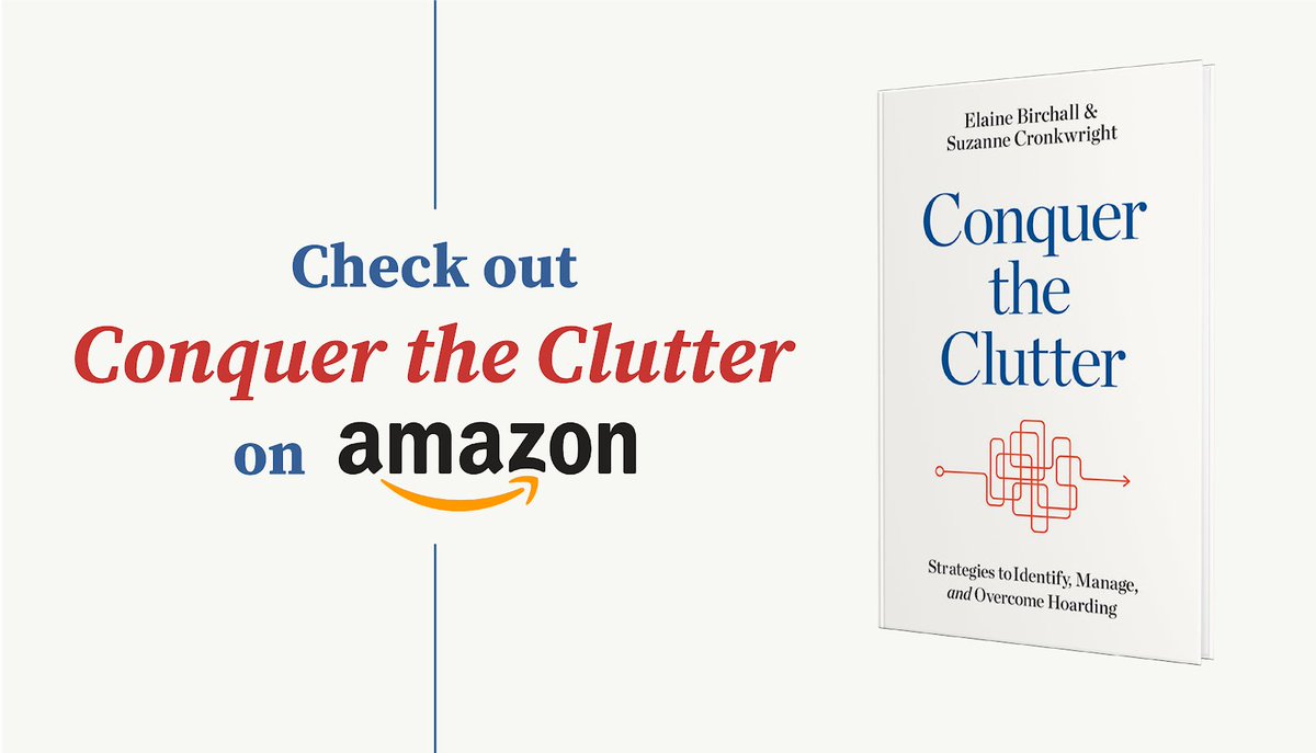 elainebirchall's tweet image. #ConquertheClutter is out right now on #Amazon. Please leave a review and let us know what you think of the book! It helps not only us, but other readers looking for help managing #hoarding behaviors. bit.ly/300mPKV