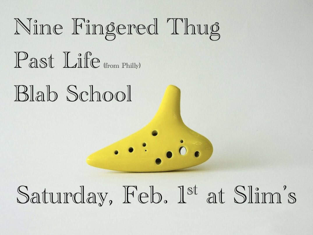 FEB 1: Playing our first Raleigh show at <a href="/SlimsRaleigh/">Slim's Raleigh</a>! Come rock with us, Nine Fingered Thug, and <a href="/PastLifePHL/">Past Life</a>