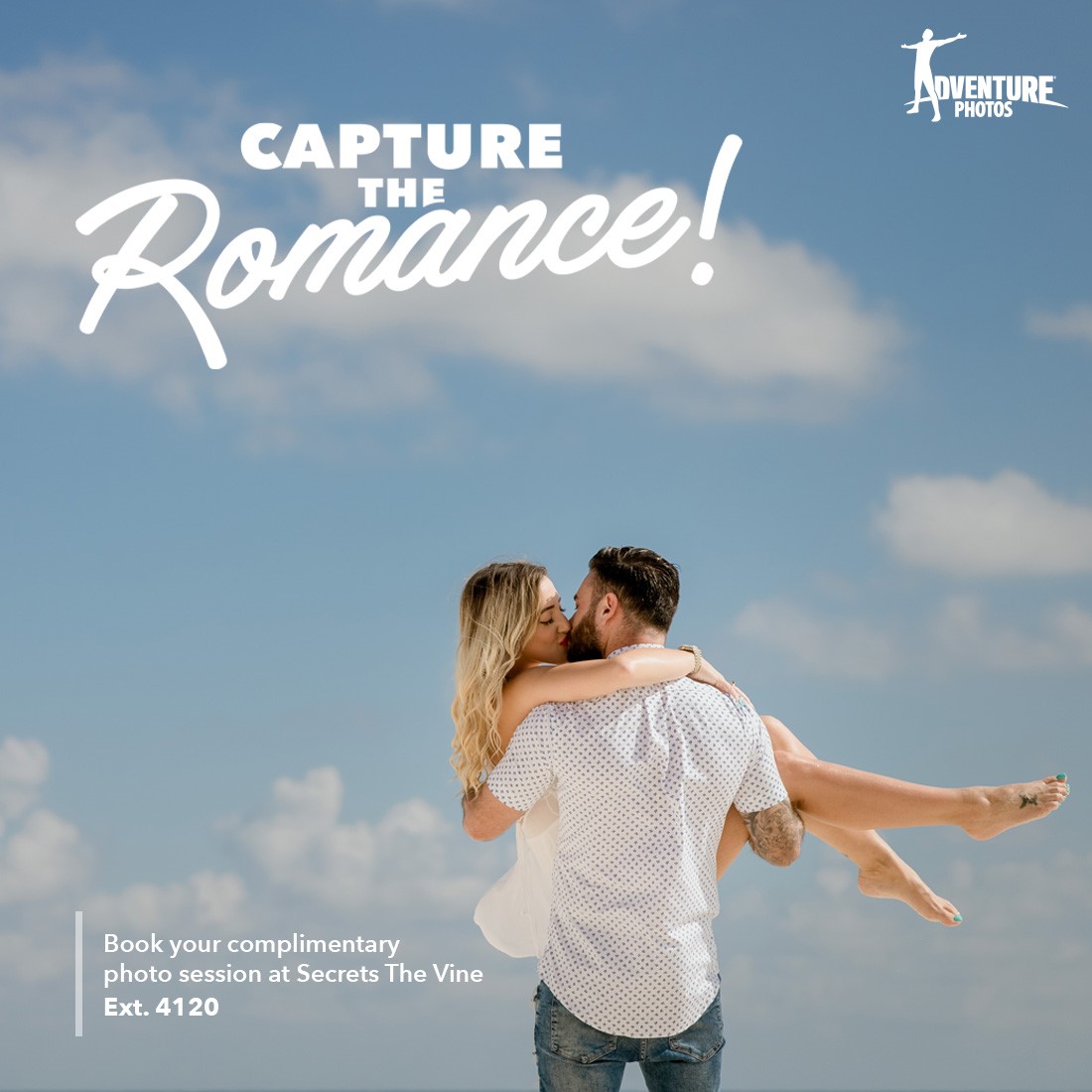Permita a <a href="/AdventurePhot/">Adventure Photos</a> capturar esos inolvidables momentos durante su estadía en #SecretsTheVine Cancún. Reserve su sesión complementaria en info@adventures-photos.com