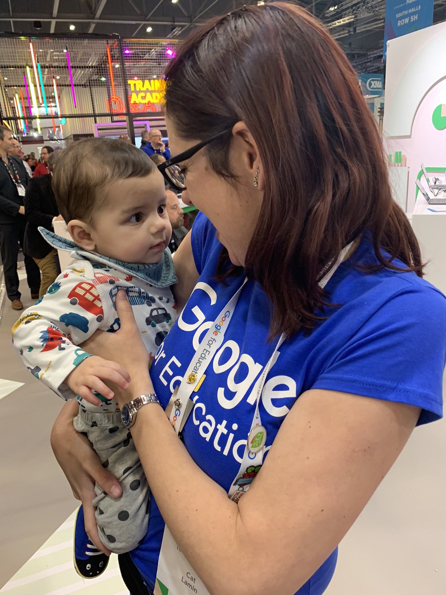 abid_patel's tweet photo. Absolutely wonderful to finally meet @CatLamin's beautiful boy William! He's the "Chief Cuddle Officer" of https://t.co/lTNjpPn629! Great to meet @sramdeen82 too! Always nice to see great IT pros doing great work in schools to enrich pupil lives! #EdTechTeam #Bett2020 @Bett_show https://t.co/Z3LLbuh9GI