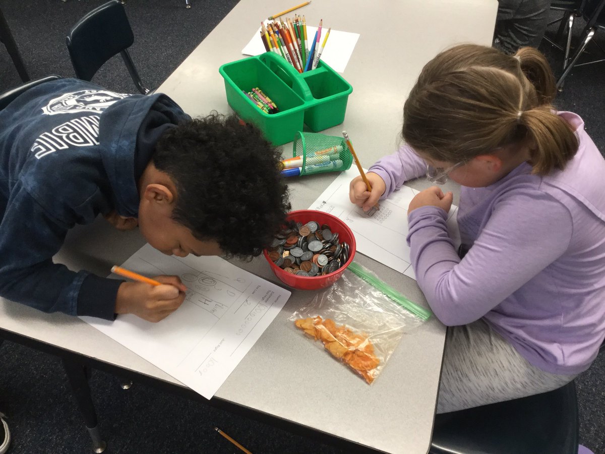 We worked on a 3 Act Math today. The students watched a video and recorded what they noticed and wondered. Then they decided they needed to find out if they had enough money on the screen to buy a game worth $17.95.