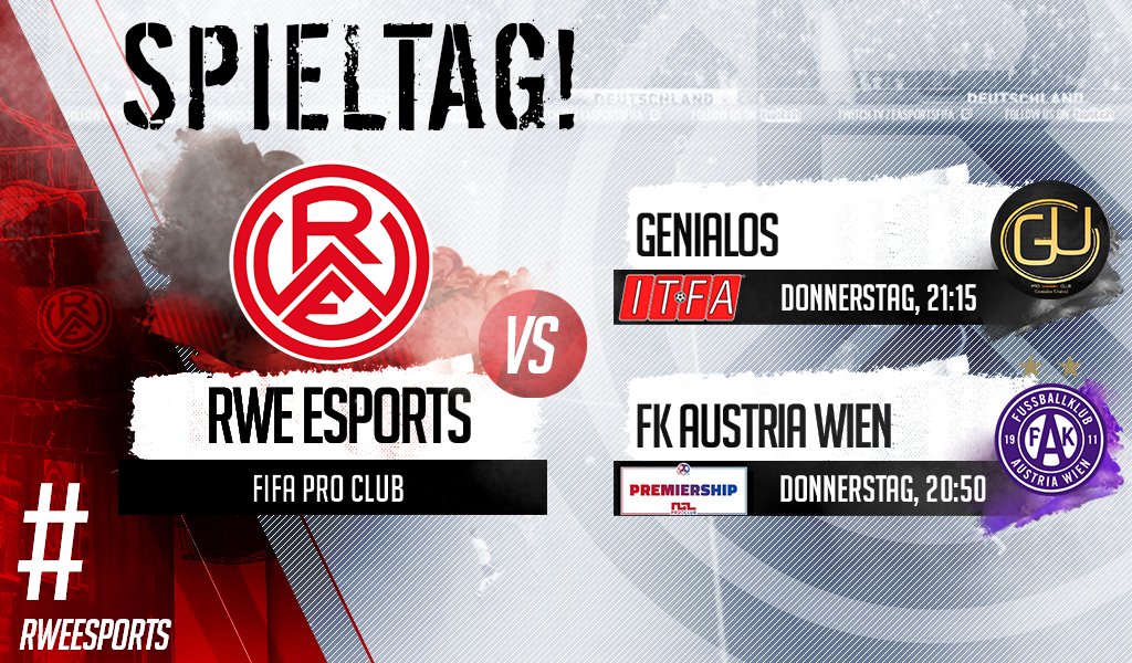 In ein paar Minuten spielen unsere Jungs in rot-weiss gegen den FK Austria Wien! Direkt danach spielen sie dann gegen Genialos! Also einschalten und live dabei sein! 🇮🇩 #rweesports 🎮

📺 Livestream:
twitch.tv/rotweissessen_…