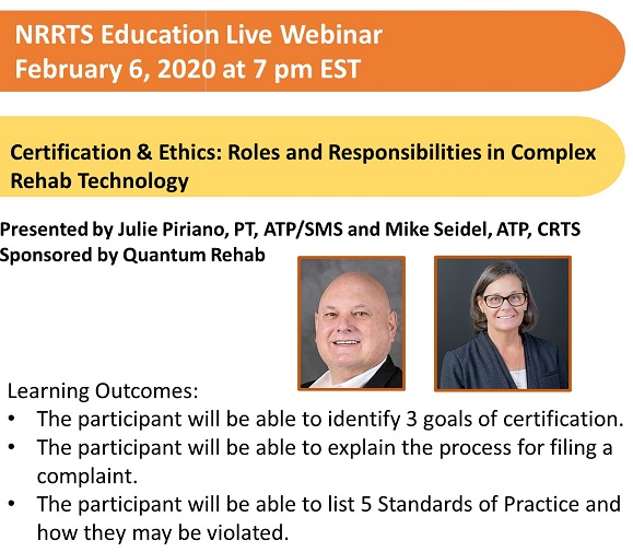 NRRTS's tweet photo. February Hot Topic is certification and ethics! Register today and join the LIVE audience! https://t.co/lsMPcVl0ky https://t.co/WX5fibjBbN