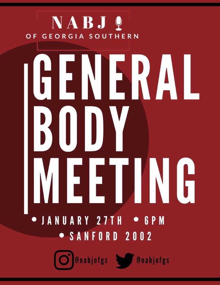 nabjofgs's tweet photo. Our first meeting of the semester is next Monday at 6pm! Make sure to tell all your friends and anyone who might be interested.  Let’s start this semester off strong! https://t.co/pI471pe36q