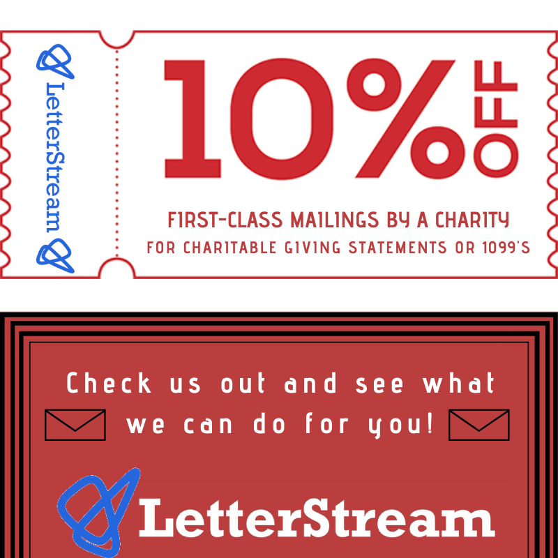 LetterStream's tweet photo. Do you have a Charitable Giving Statment or have a 1099 Form that is due January 31st? We can help you get it done!
#10%off #Charity #1099forms #GivingStatments #online #outsource #outsourcemail #mail #print #documentsolutions #express #firstclass #certified #Stressfree #mailneed https://t.co/FIkisRABG8