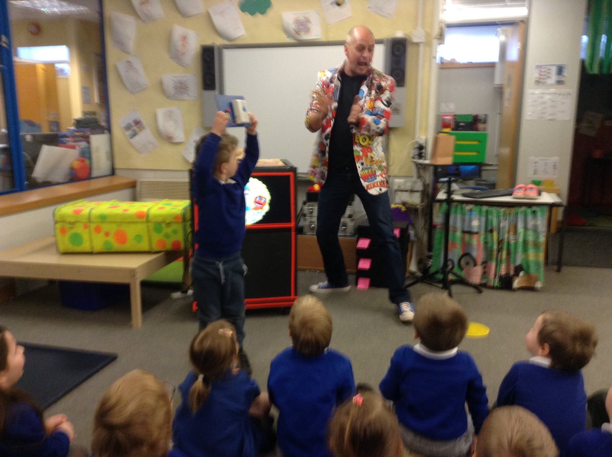 newton_ce's tweet photo. "Krazy Kris and Friends" came to visit Nursery and Reception today! We all had a wonderful time watching magic and laughing at his funny jokes 😂 #earlyears https://t.co/STw8op36nI