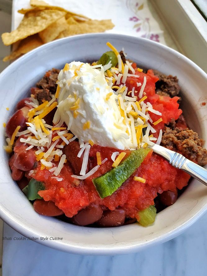 whatscookinit's tweet photo. Delicious chili you can make with any meats, this one is done with venison
This chili is a hunter's delight but you can use any ground meat you like! Venison Chili
Print this out https://t.co/HLHzeOM9Jx
#venisonchilli #venisonrecipes #chili #whatscookinitalianstylecuisine https://t.co/NA6N2lAB9U