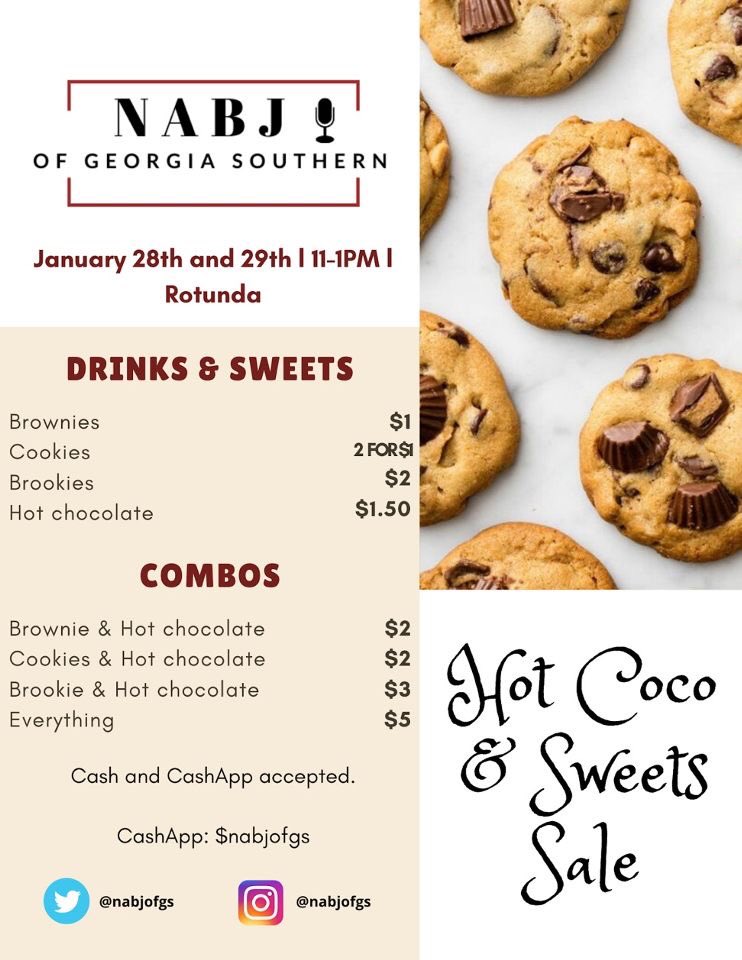nabjofgs's tweet photo. Come out and support NABJ next week by treating yourself to sweets and drinks at the Rotunda!🍪☕️ https://t.co/JkDYRHwd0j