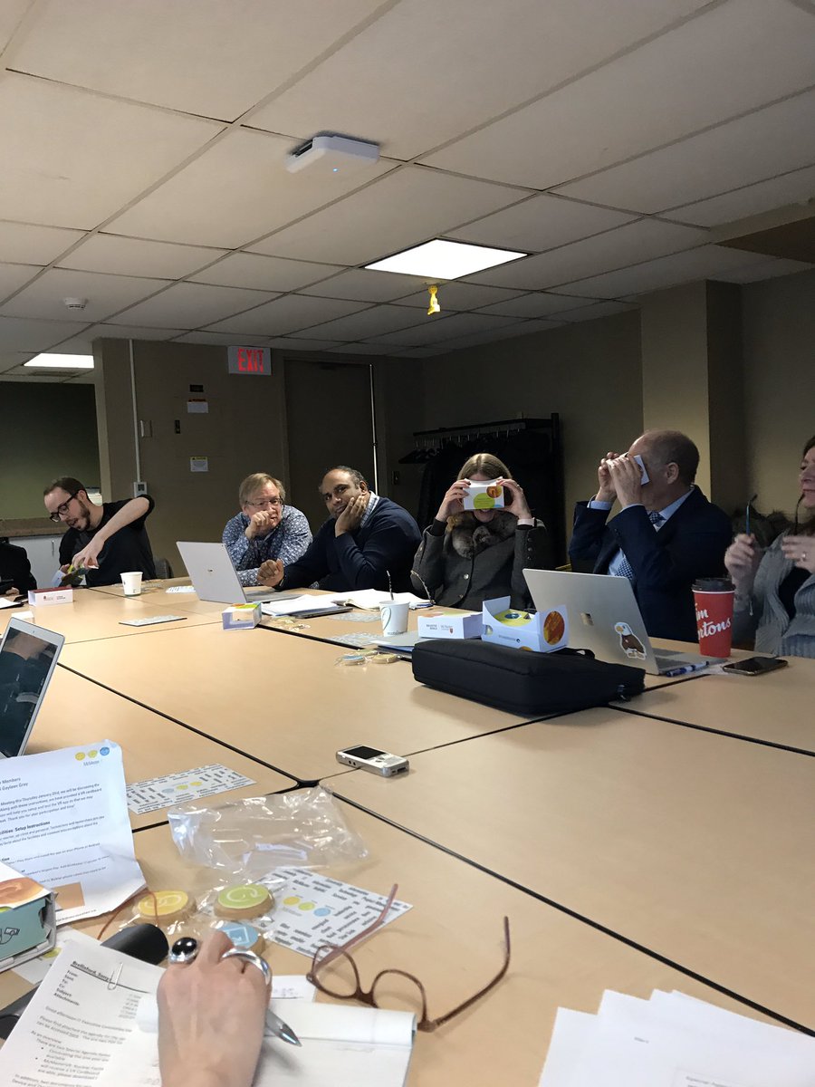 ggatguelph's tweet photo. At our @McMasterU @McMasterIT ITExecutive meeting this AM we presented our exciting Virtual Reality (VR) app! Highlighting our amazing #McMaster Nuclear Reactor Research Facility. One of our #TransformativeMAC initiatives as part of the IT strategy! #OneYearAnniversary! 🎉 🎊 🎈 https://t.co/icgQAVT1Cp