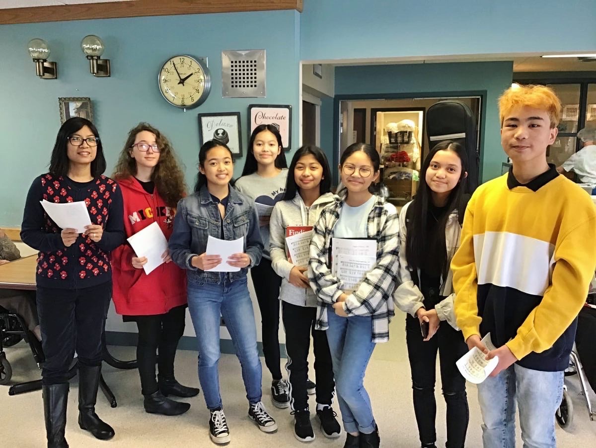 cathedralwpg's tweet photo. On January 18, 2020, the Level 8 students shared their gifts &amp; time by singing carols to the residents at Holy Family Home for Ukrainian/Orthodox Epiphany of the Christmas season. https://t.co/xa9pdLros8