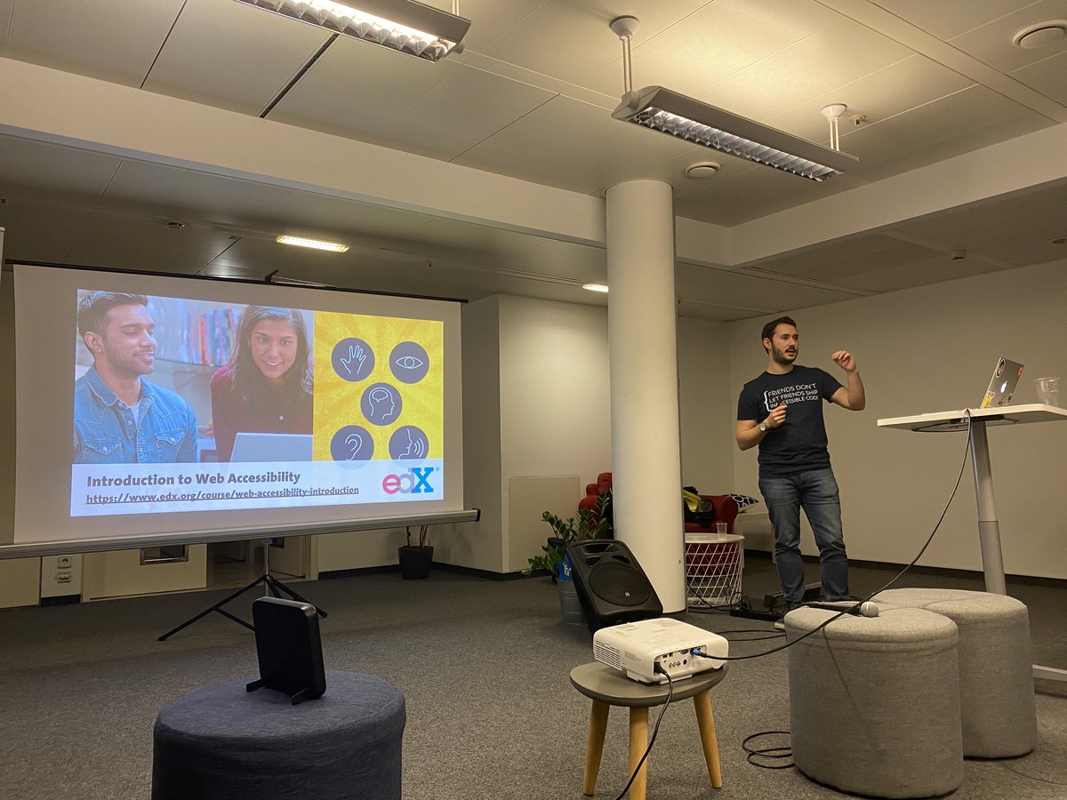 A person giving a talk in a conference