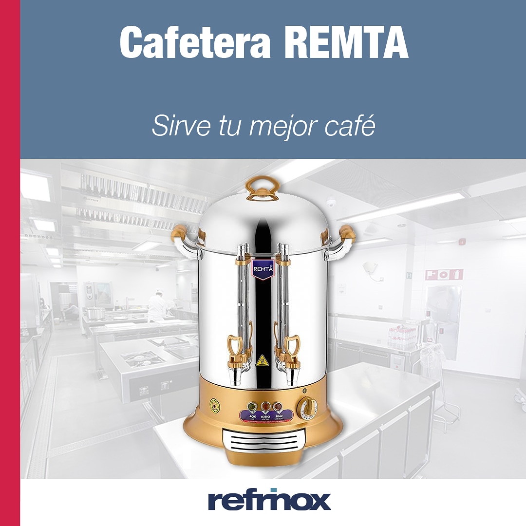 Refrinox's tweet image. Cuenta con café fresco y agua caliente durante toda tu jornada con esta elegante cafetera REMTA. Fabricada en acero inoxidable, tiene un sistema de control de temperatura automático que evita que el café se queme #Cafe #Cafetera #REMTA#Refrinox 🔥 #SomosLaSolucion 💪