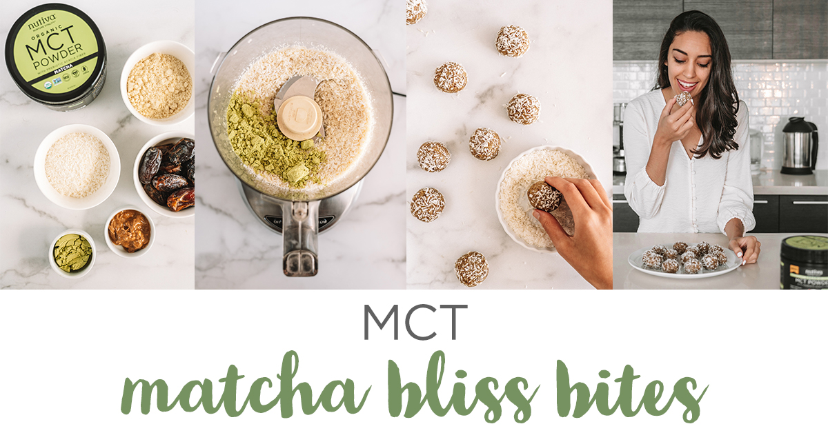 nutiva's tweet photo. To all our matcha lovers – you can’t go wrong with these #Matcha Bliss Bites. They’re loaded with nutrients and antioxidants, made with only 5 ingredients, and only take 5-10 minutes to make! https://t.co/UZsnZY7mxq #numct #mct #mctpowder https://t.co/BFWVbLPbOC