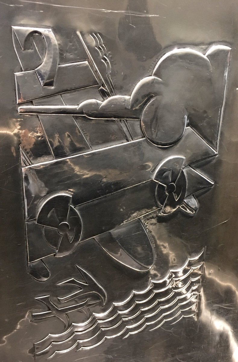 chuffnell's tweet photo. Reliefs by Eric Gill on the theme of Speed, 1932. 
From the original lifts of Unilever House: panels in Aluminium alloy. Pleased to find these today. 
@ArtDecoSocUK @mod_in_metro #ArtDeco https://t.co/FtnAN1oeU6
