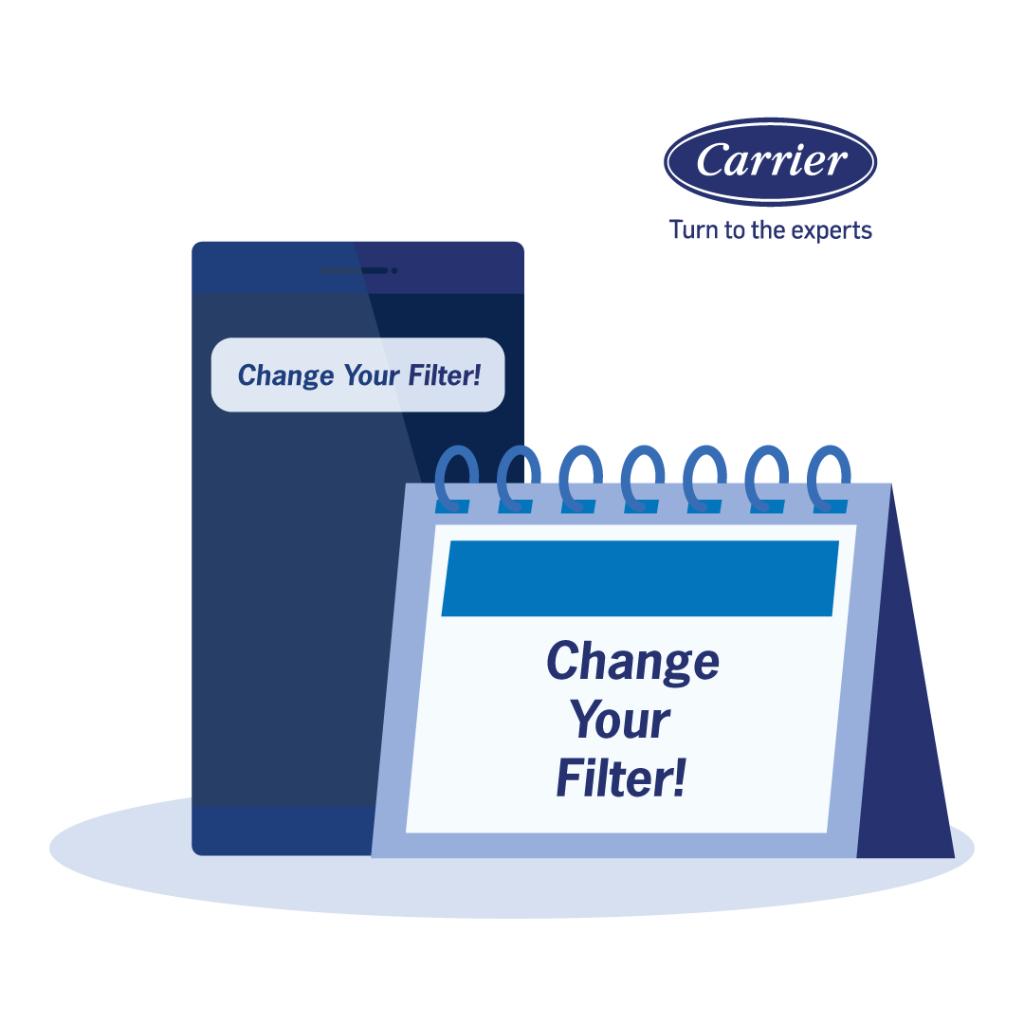 CarrierAtHome's tweet photo. A great way to help improve your air quality is to change your air filter at least every three months; more often than that if you have pets. Contact your Carrier expert if you need help. https://t.co/dhspPxXyyO