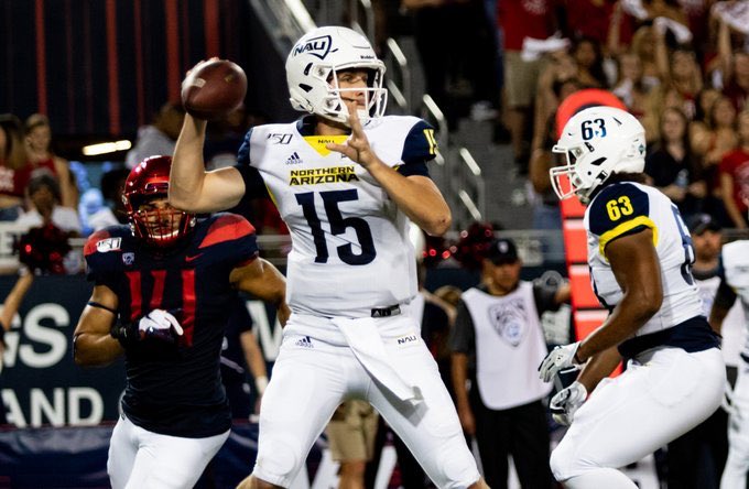 jopez28's tweet photo. After a great talk with @coachJTaylor8 I’m very excited and honored to be given an opportunity to play D1 football at Northern Arizona University!! Thank you to all my teammates and family for all the constant support @CoachNeilson_WG @CoachNobleWGHS @FB_RedWolves https://t.co/7FtgLCjflV