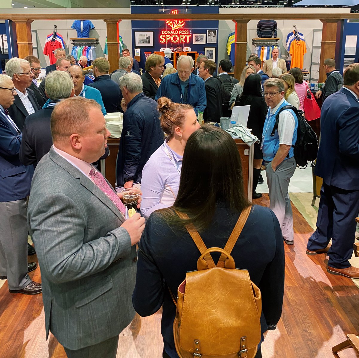 DonaldRossSport's tweet photo. PGA SHOW DAY 2! Thanks for stopping by our Booth 5889/6189!! #DonaldRoss #ThistleStyle #SF21 #PGAShow #PGA #GolfStyle https://t.co/iliy51YMw0