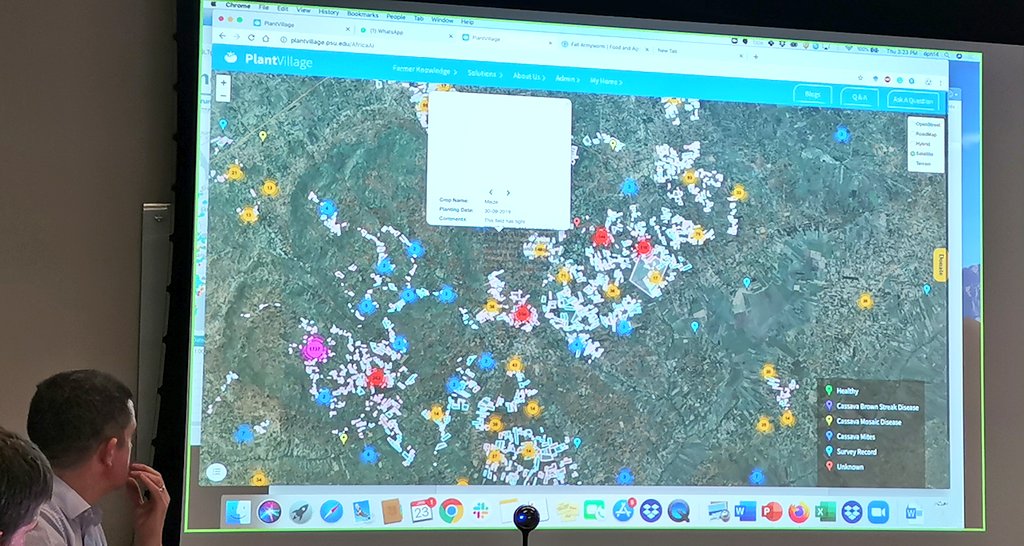 🇺🇲🌿 Nuru into action 🌿🇺🇲

PlantVillage Nuru is being used across Africa to identify disease in cassava fields. Widespread use throughout Western Kenya has helped farmers to boost their knowledge of cassava diseases &amp; apply recommended control measures @zombieantguy