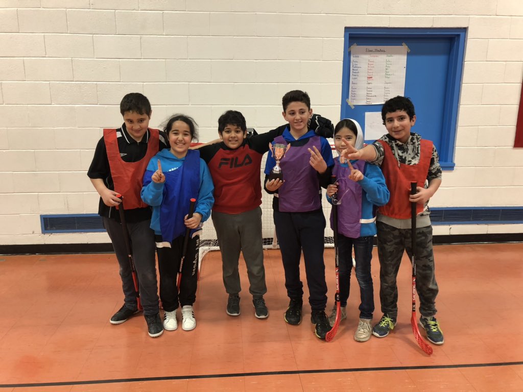 Today was the finals for our floor hockey intramural program. It was a close game and everyone showed excellent sportsmanship! Congrats to all of the players, and especially our champions!