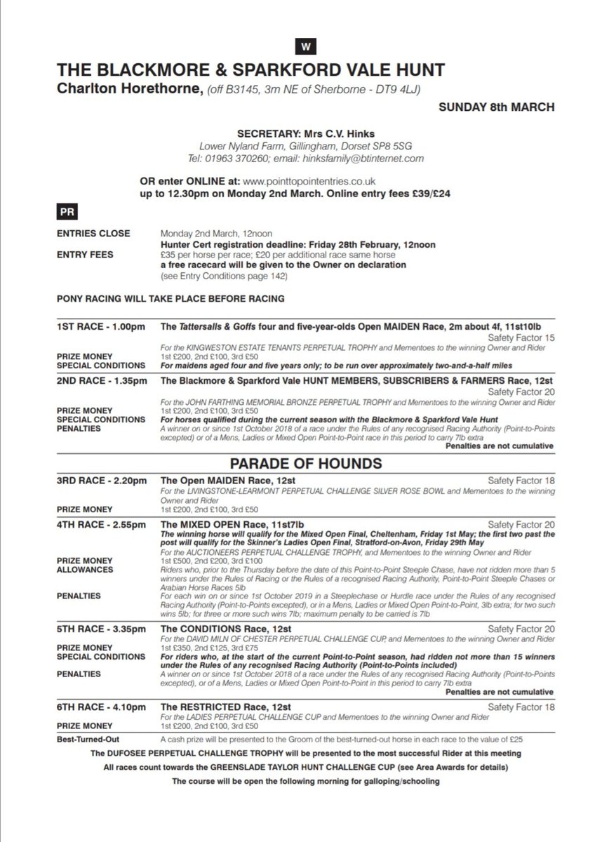 🔷 BV P2P RACE CARD 2020 🔷

Here are the races you can win at #BV2020 🥳🥇🏇

With a new race added this year! 
The @tatts_ireland @tattsascot <a href="/Tattersalls1766/">Tattersalls</a> &amp; <a href="/GoffsUK/">Goffs UK</a> <a href="/Goffs1866/">Goffs</a> 4/5yos 2m 4f maiden to kick off the day! 🏆

👉Enter by March 2nd 📩

#BV2020 #GoPointing 
👇👇