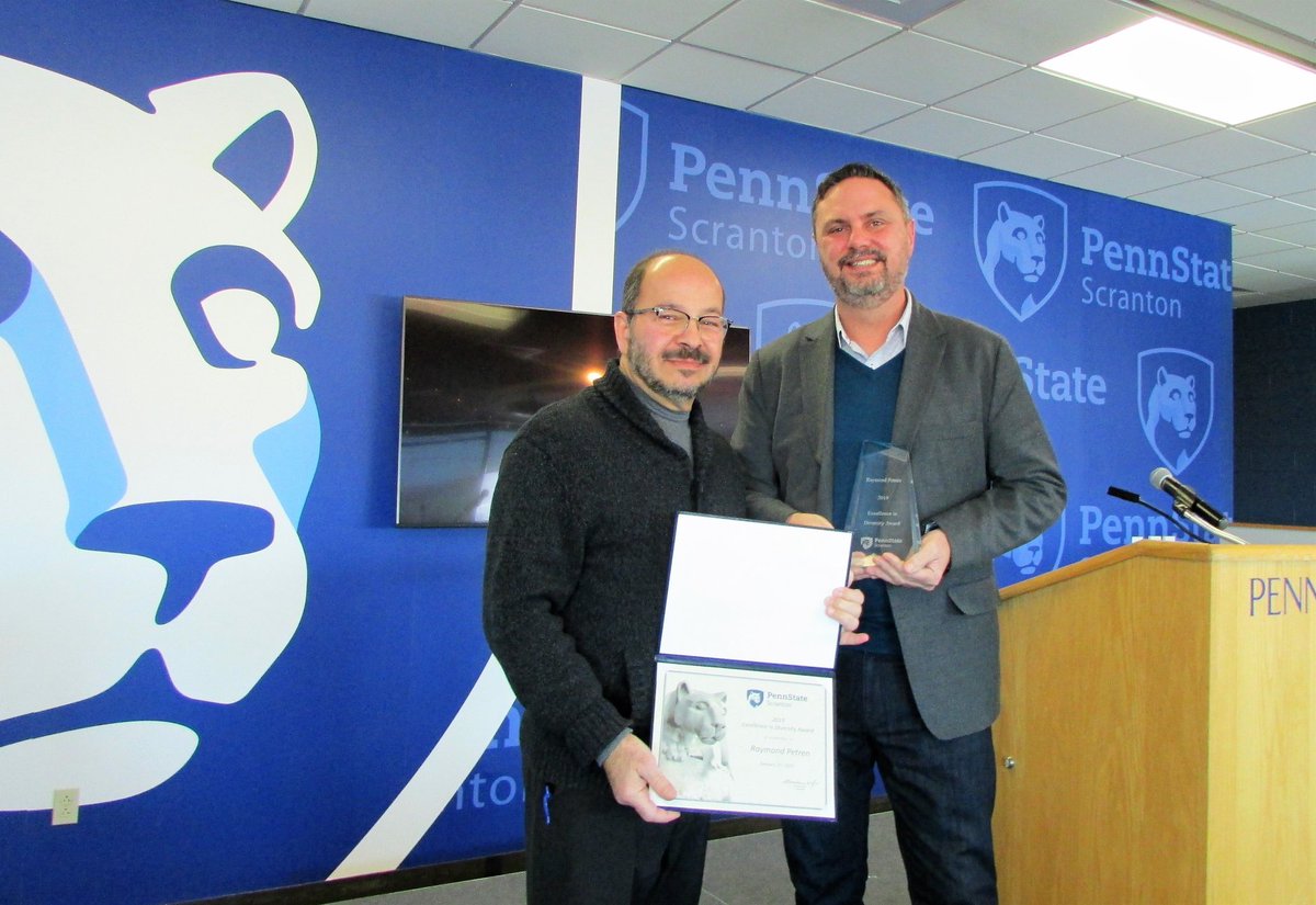 The campus recipient of the Excellence in Diversity Award was given to Dr. Ray Petren, assistant professor of Human Development and Family Studies.