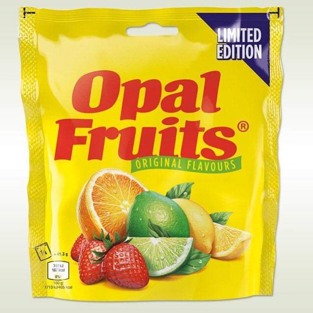 Classicbritcom's tweet photo. Mars has confirmed Opal Fruits will be coming back in late February – but only for a limited time. The original flavours will also be making a return including strawberry, lemon, orange and lime 🍓🍋🍊🍬 https://t.co/HRpjorxojL