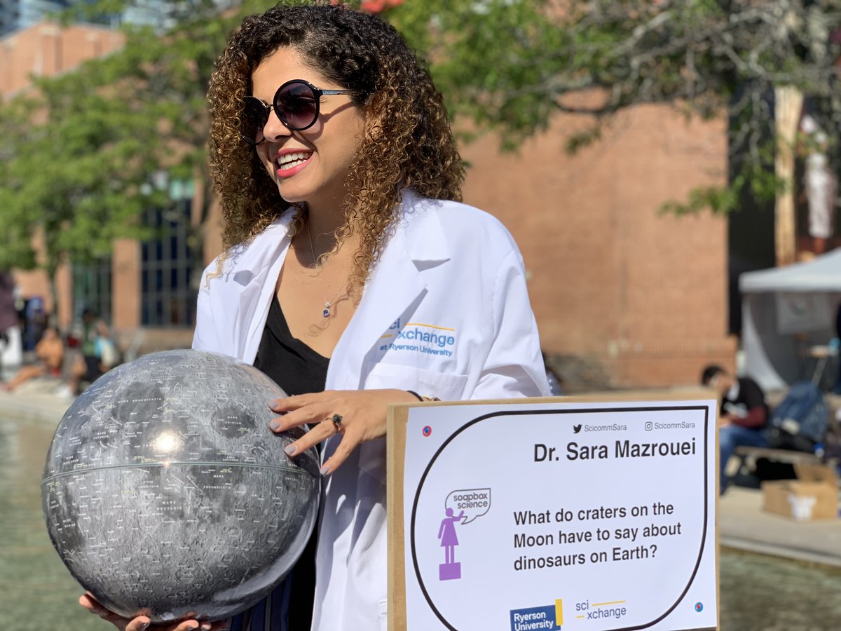 E4Dca's tweet photo. .@SciCommSara is a planetary scientist, educator and a science communicator with a passion for sharing the wonders of the universe with the public. #CdnSciChat https://t.co/GJcrvOwblW
