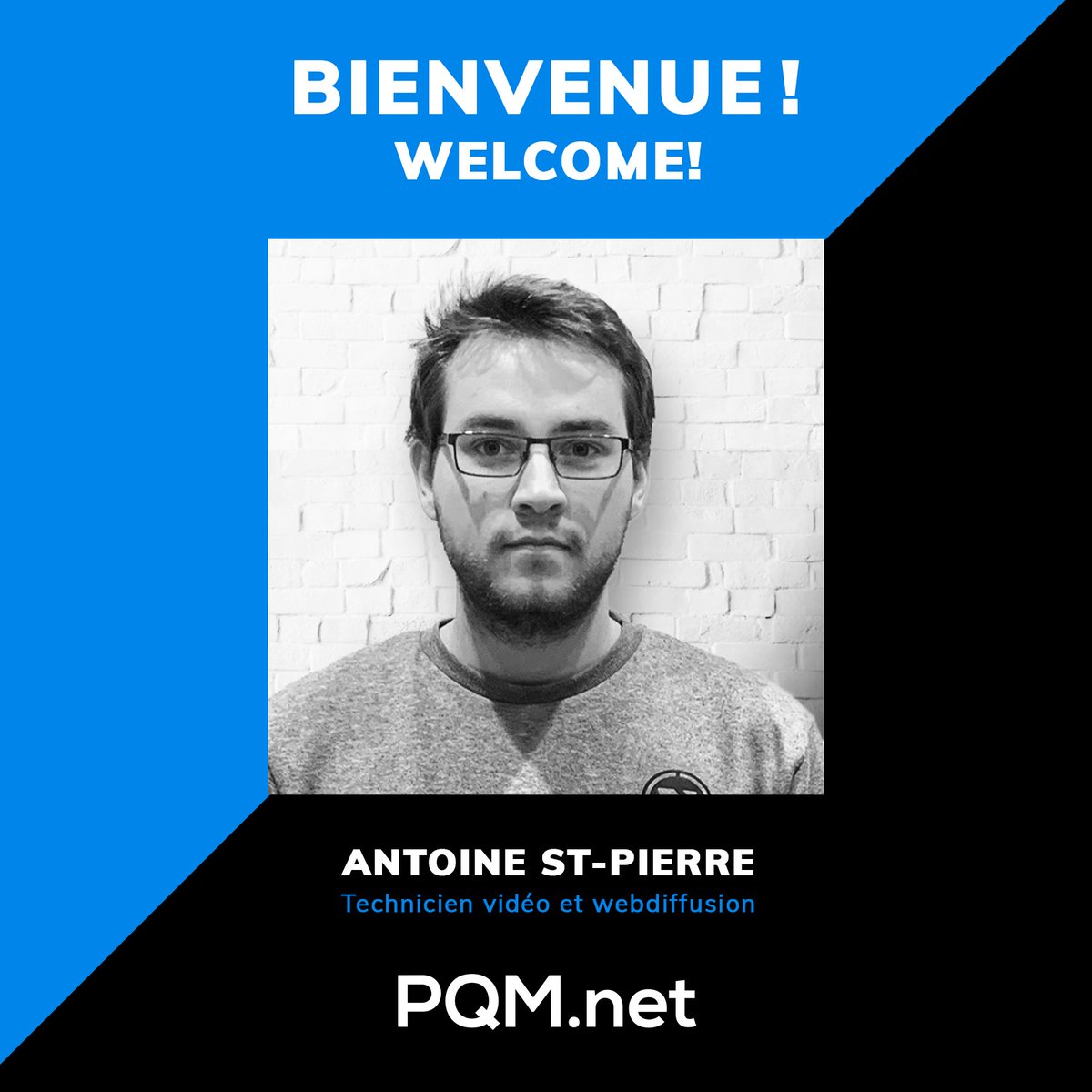 PQMnet's tweet photo. C’est avec plaisir que nous accueillons un nouveau membre dans l'équipe https://t.co/Gb20kZoDRB!
.
Antoine St-Pierre - Technicien Vidéo &amp; Webdiffusion
//😀👍🔥🙌
#equipedefeuPQM #PQMArmy #PQMteam #carriere #embauche #hiring #emploi #webdiffusion #StudioCast #streaming #teamwork https://t.co/1Ena72ZTSI